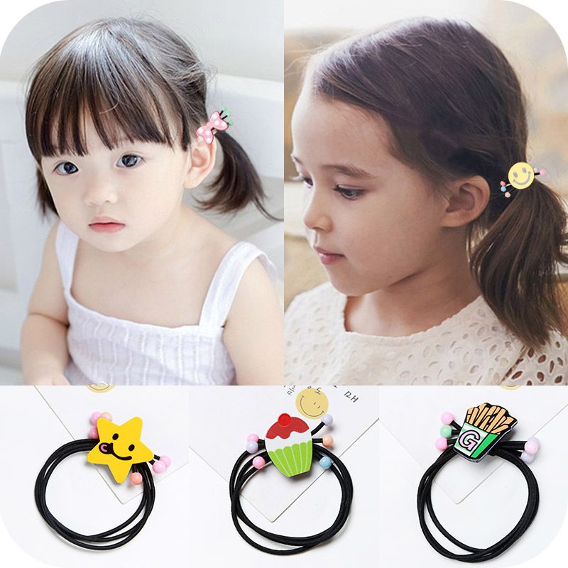 Children S Hair Accessories Little Girl Tied Hair Rubber Band Tiara Baby Cartoon Rope Girl Head Rope Ponytail Ring