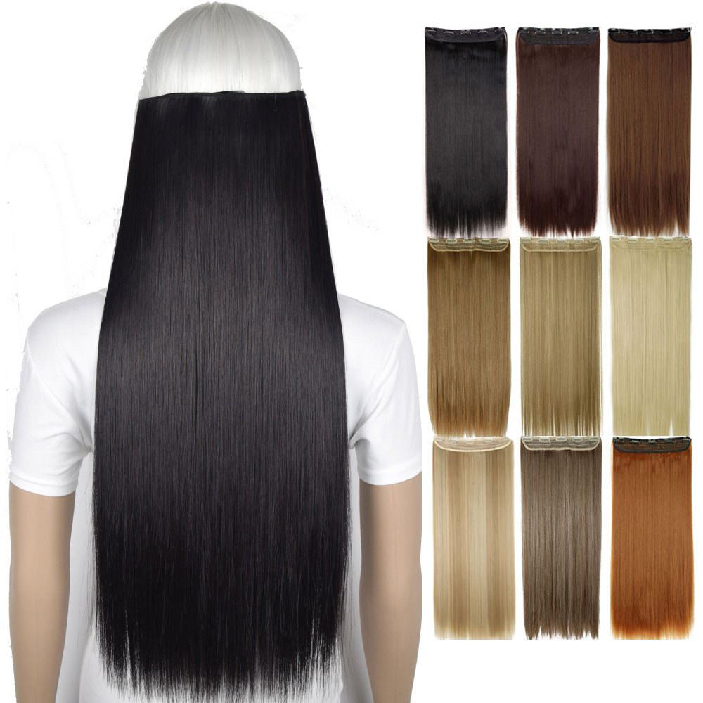 24 120g Clip In Hair Extension Straight Ombre One Piece Full Head