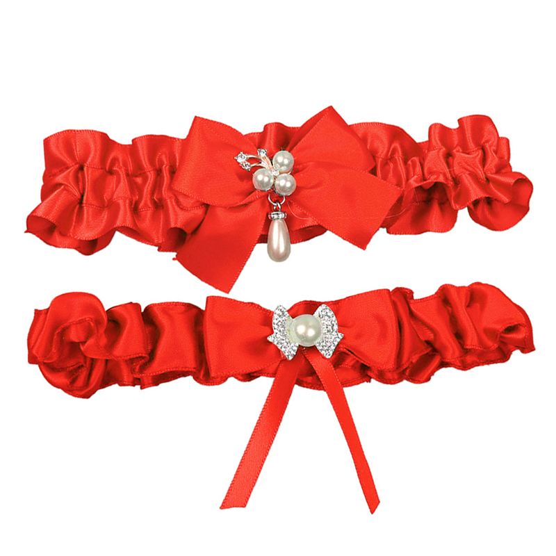 Merryjuly Rustic Country Burlap Lace Wedding Bridal Garter Set