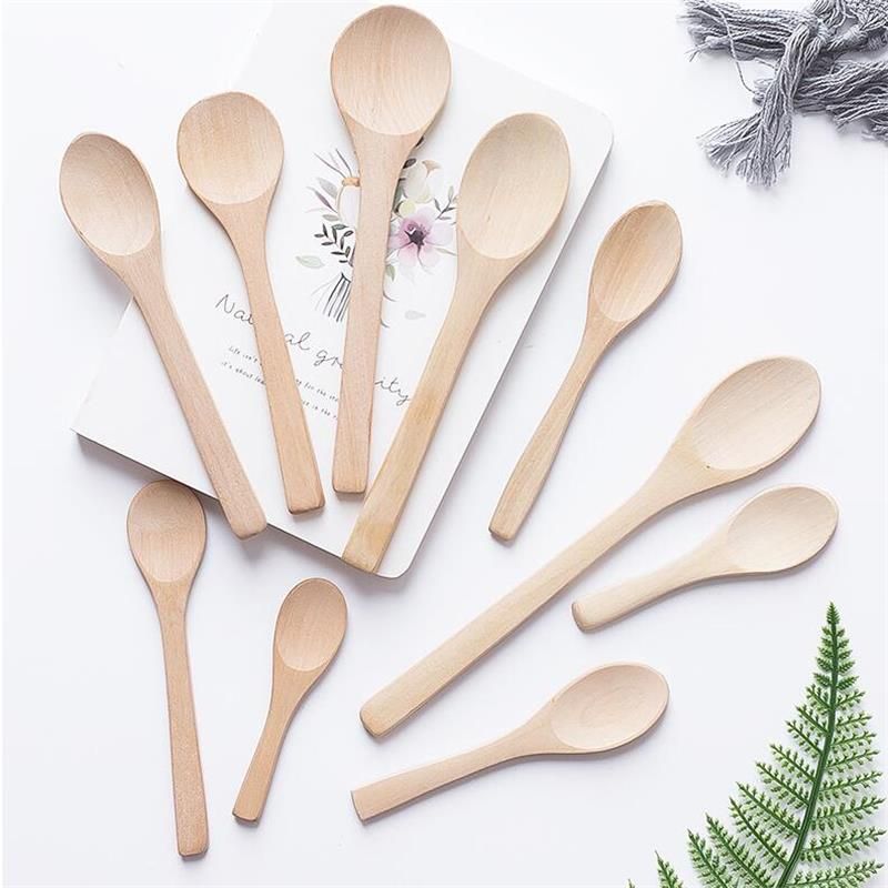 2020 Wooden Jam Spoon Baby Honey Spoon Small Coffee Spoon New Delicate