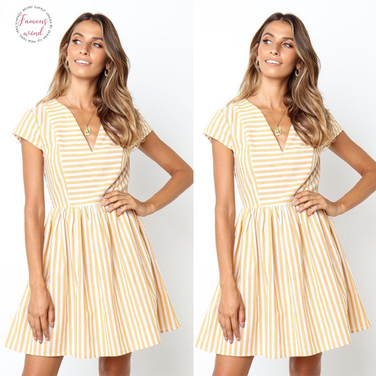 short yellow sundress