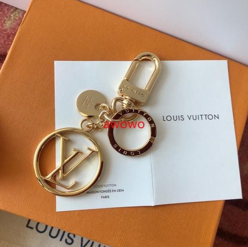 Fashion Brand Keychain Classic Unisex Keychains Luxury Delicate Gold