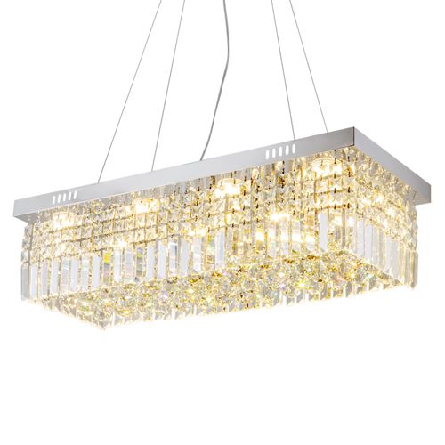 Modern Dimmable Crystal Ceiling Chandeliers Lamps Rectangular Led Modern Dimmable Crystal Ceiling Chandeliers Lamps Rectangular Led Chandelier Lights High End Lightings For Dinning Room Small