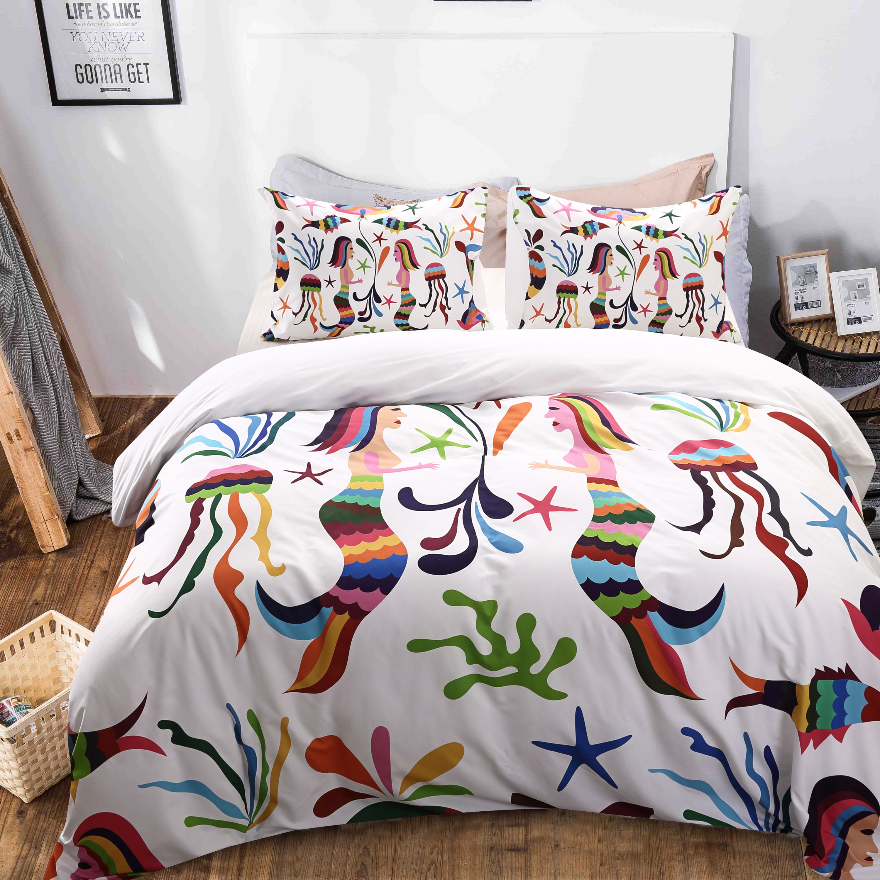 Cute 2019 Sale Duvet Cover Set Microfiber Fabric Printed Home