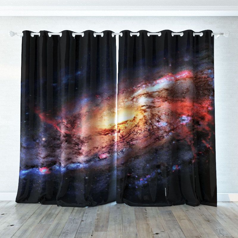 3d Digital Printing Personality Custom Curtain Galaxy Nebula Swirl