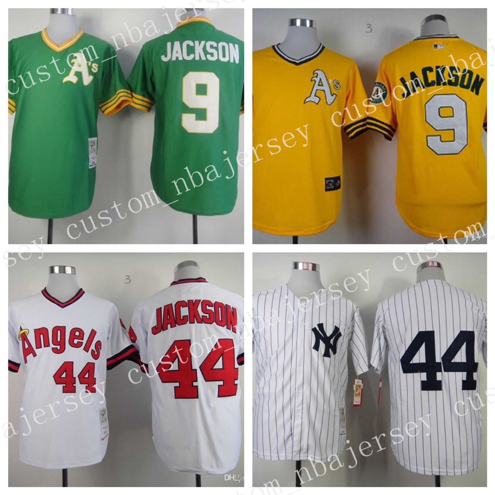 Cheap Wholesale Reggie Jackson Baseball Jerseys Sizes S3XL Stitched