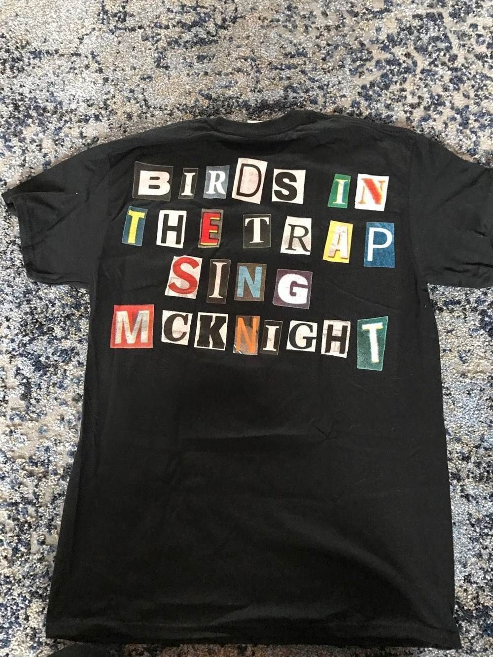 Official Travis Scott Birds In The Trap Sing Mcknight Merch Black T Shirt S 2xl