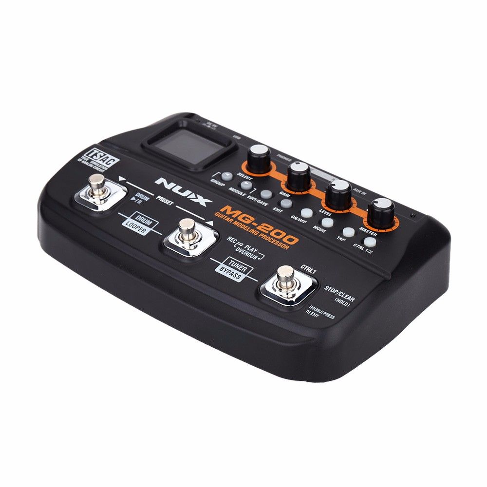 2019 NUX MG 200 Multi Effect Guitar Pedal Processor 55 Models 70Seconds
