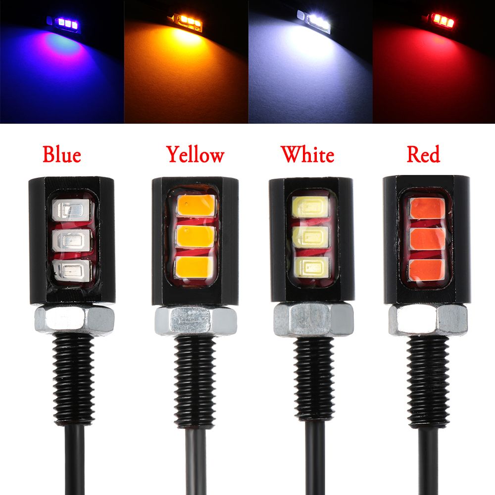 White Light 12V High Brightness 3-LED Motorcycle License Plate Light