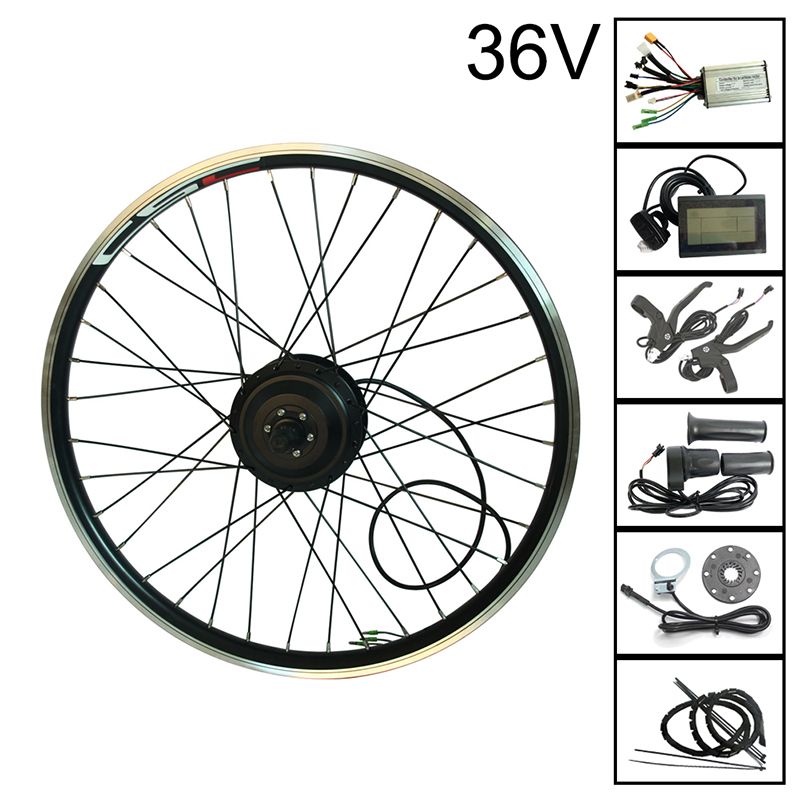 Bluetooth Electric Front//Rear Bicycle Wheel E Bike Motor Conversion Rechargeable