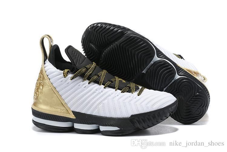 lebron 16 gold and white