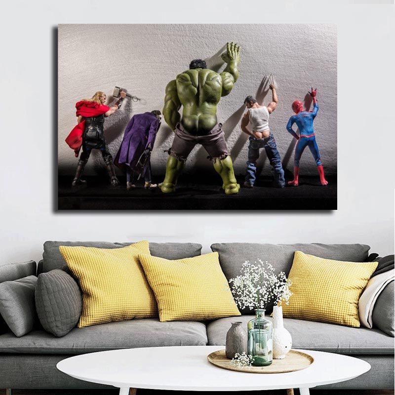 Private Lives Of Marvel Superheroes Hulk Poster Hd Canvas Painting Oil Framed Wall Art Print Pictures For Living Room Home Decoracion