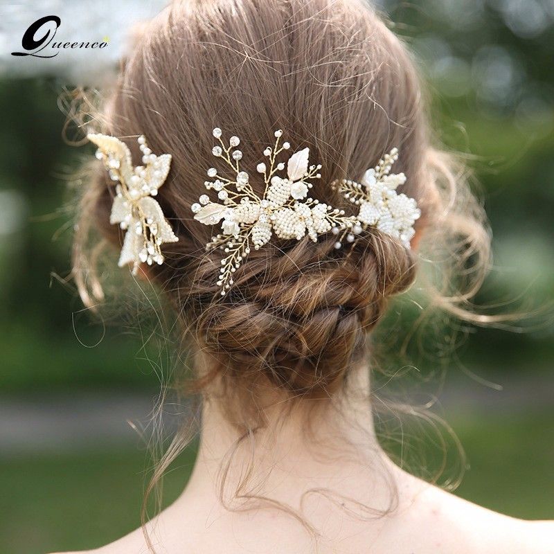 Wedding Pearl Hair Combs Bridal Hair Accessories Wedding Jewelry