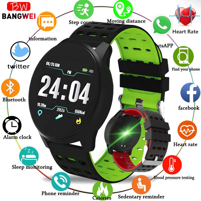 Confident Bangwei Smart Watch Color Screen Waterproof Women Smart Band Heart Rate Monitor Smartwatch Relogio Inteligente For Android Ios Watches