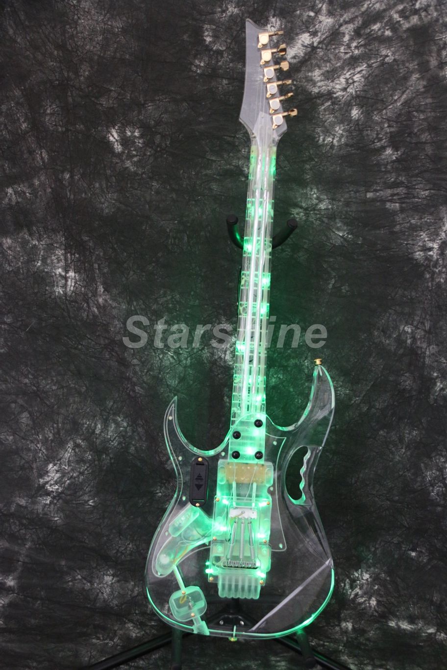 Starshine LED Electric Guitar DK F7VG Full Acrylic Body&Neck Gold