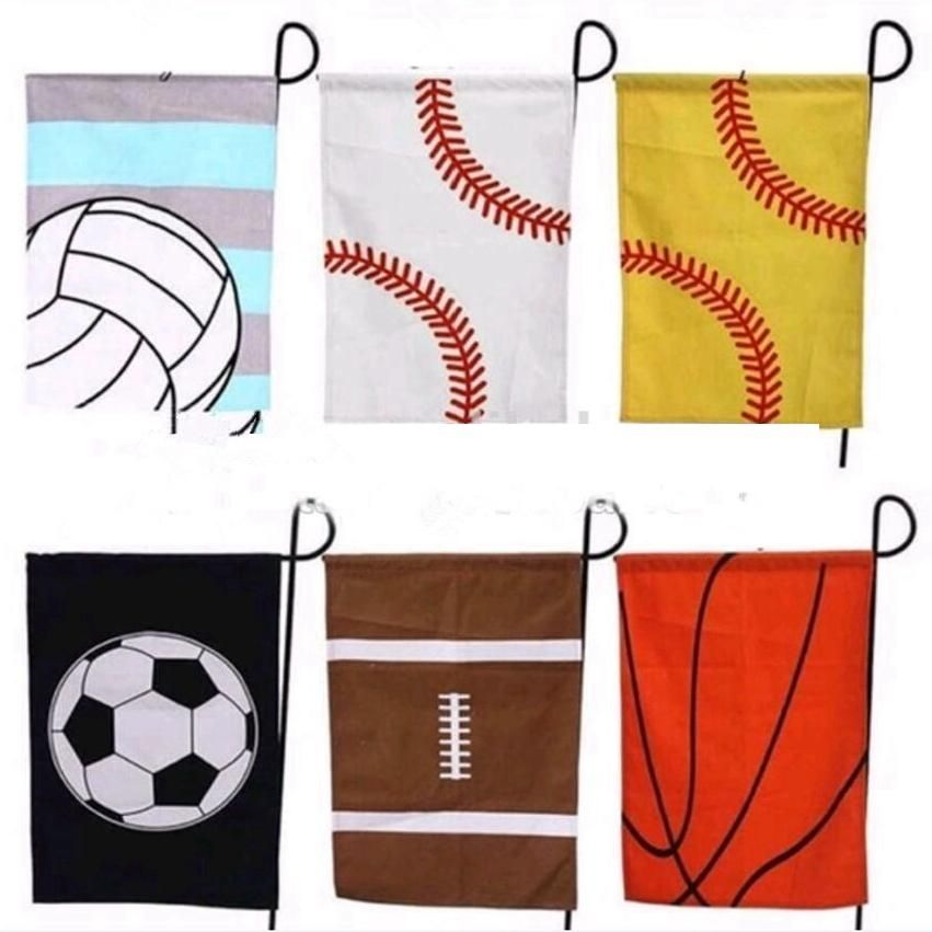 2020 Creative Sports Theme Football Baseball Garden Flag 35*45CM Canvas Outdoor Flag Hanging