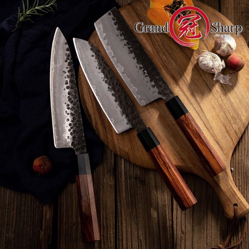 Kitchen Knife Set Japanese AUS10 Steel Chef Santoku Nakiri Kitchen Chef