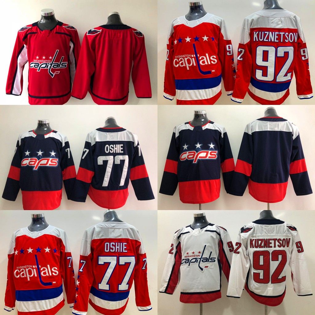 2021 77 T.J. Oshie Jersey Washington Capitals 92 Evgeny Red T