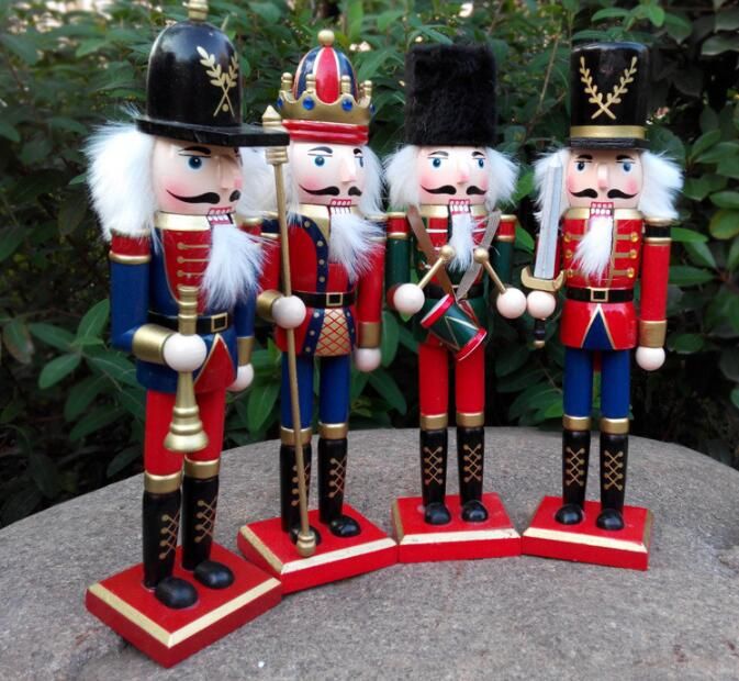 30CM Wooden Christmas Nutcracker Soldiers Puppet Zakka Creative 30CM Wooden Christmas Nutcracker Soldiers Puppet Zakka Creative Desktop Decoration Large Size Christmas Ornaments Drawing Walnuts Soldier222 Silver ... - 30CM Wooden Christmas Nutcracker Soldiers Puppet Zakka Creative