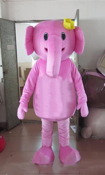 New Pink Elephant Mascot Costume Adult Size Fancy Dress