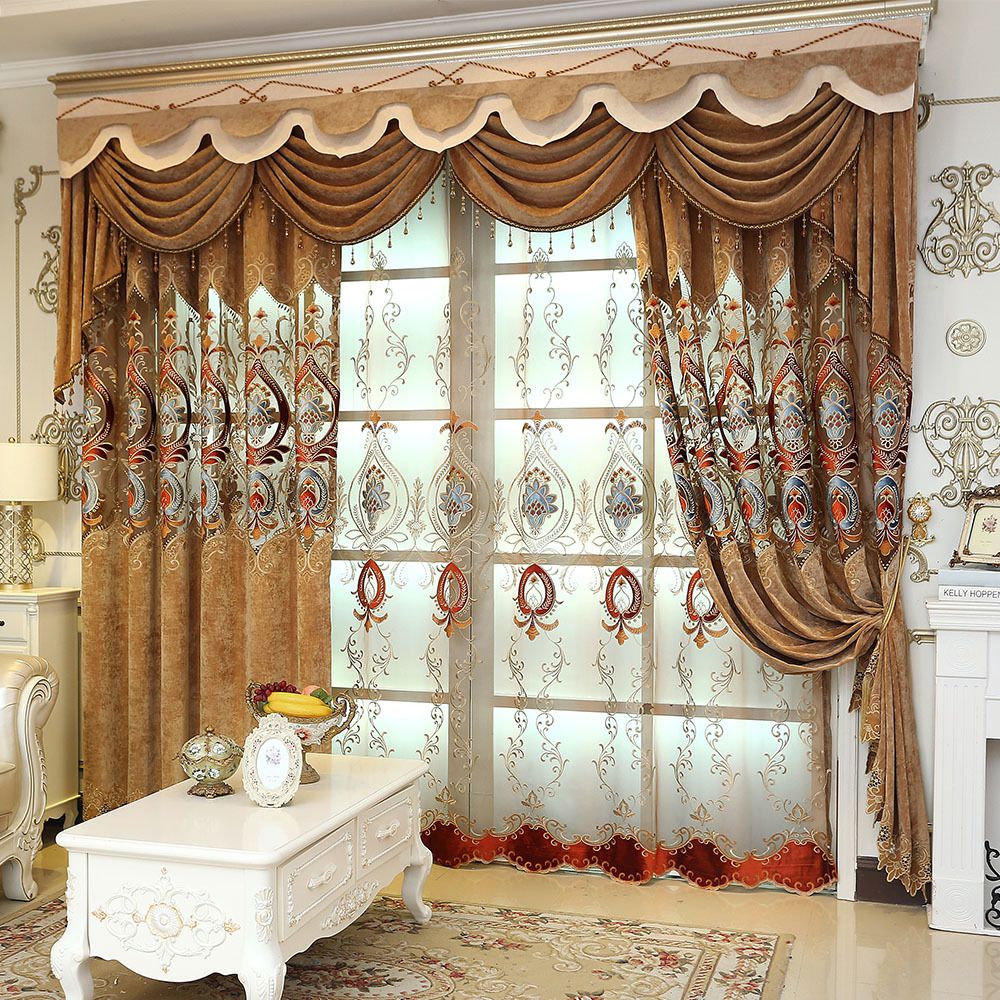 2019 American Country Simple Thick Curtain Custom Living Room American Country Simple Thick Curtain Custom Living Room Bedroom Blackout Curtains Finished Bay Window