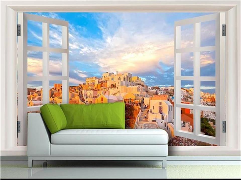 benutzerdefinierte größe 3d fototapete wohnzimmer mural fenster mediterran landschaft 3d bild sofa tv hintergrund tapete vlies wandaufkleber benutzerdefinierte größe 3d fototapete wohnzimmer mural fenster mediterran landschaft 3d bild sofa tv hintergrund tapete vlies wandaufkleber
