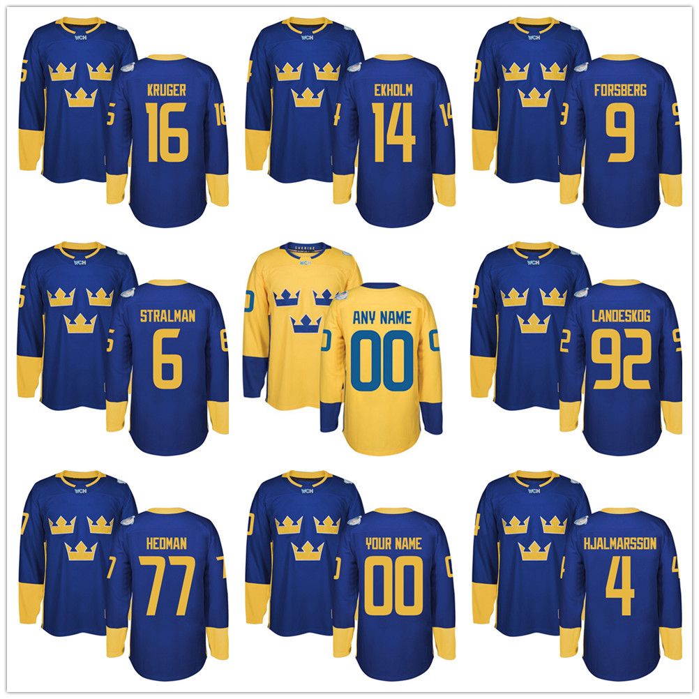 2019 Wholesale Custom Hockey Jersey 8 Rasmus Dahlin 2016 World Cup