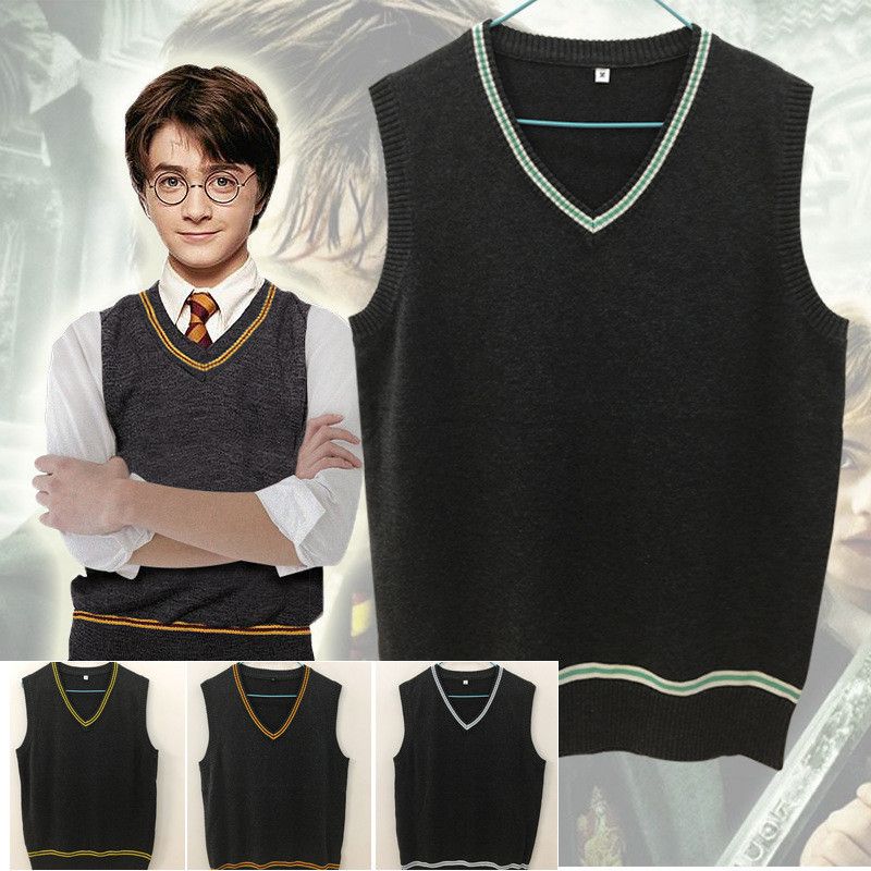 Harry Potter Gryffindor School Vest Sweater Uniform Cosplay Costume Waistcoat