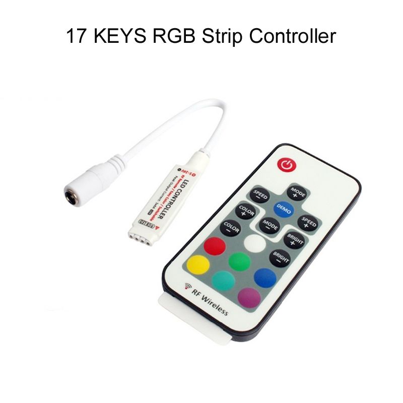 2019 rgb led strip dc 5 12v 17 keys ir remote rgb led controller