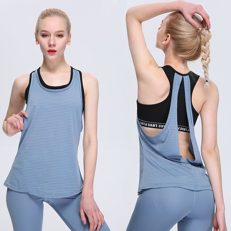 Sexy Yoga Tops Sleeveless Running Shirt Women Casual Sports 2019 Gym dTU6qd