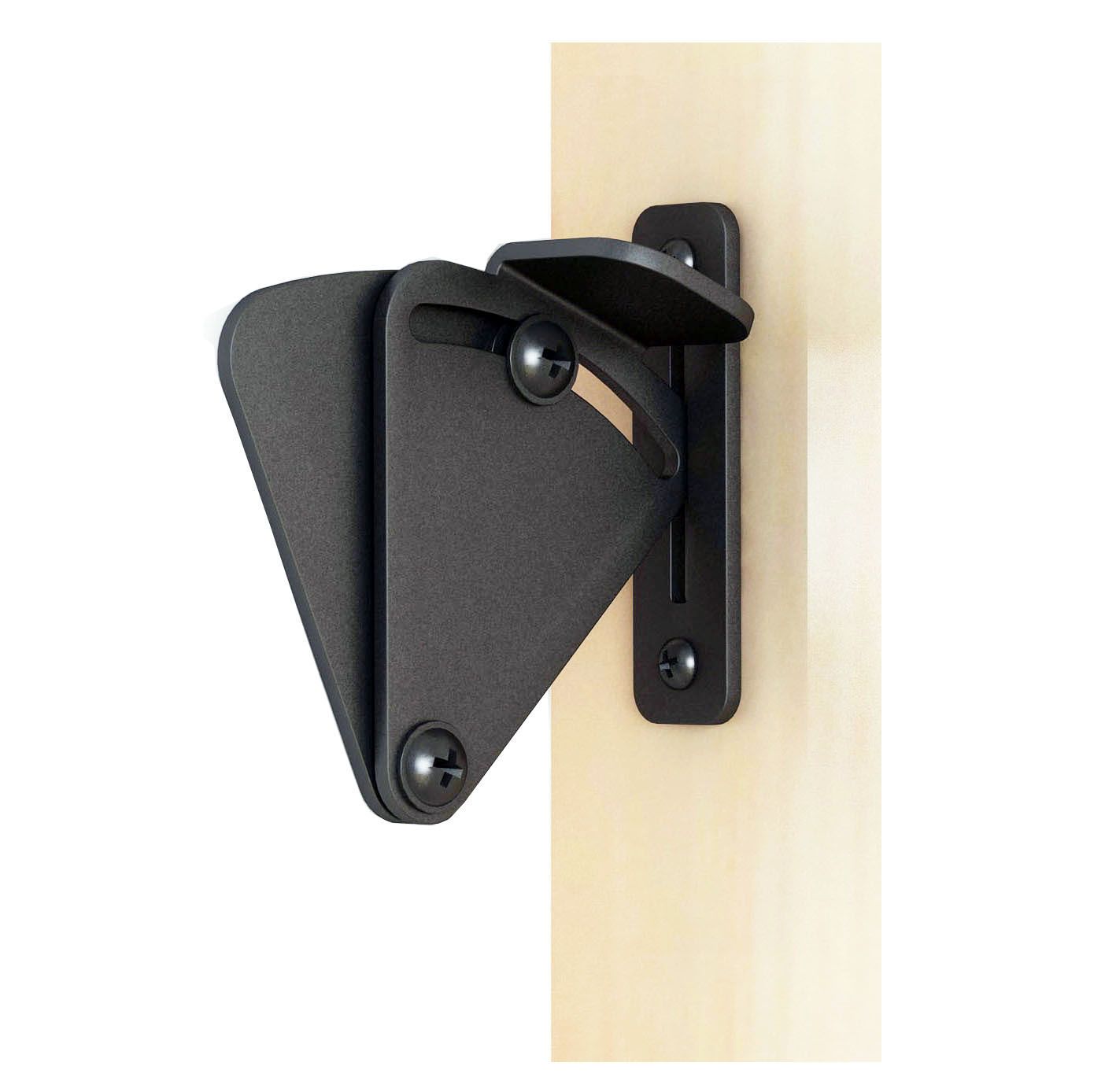 Diyhd Black Steel Sliding Barn Door Lock Interior Wood Latch With Stepping Pin Sandwiched