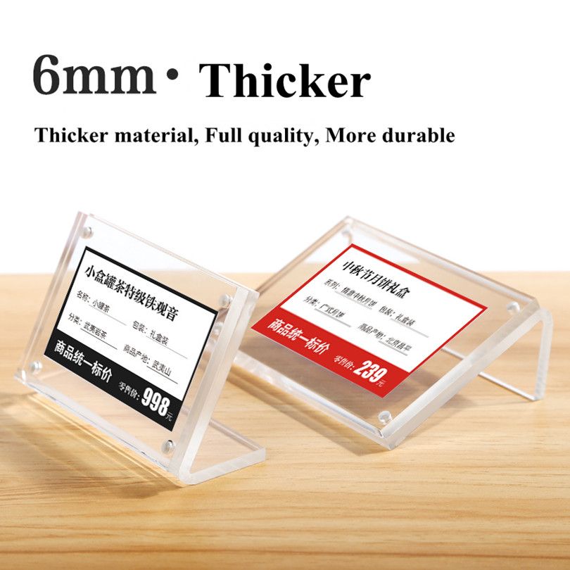 2021 100*70mm Small Price Card Tag Label Holder Case POP Up