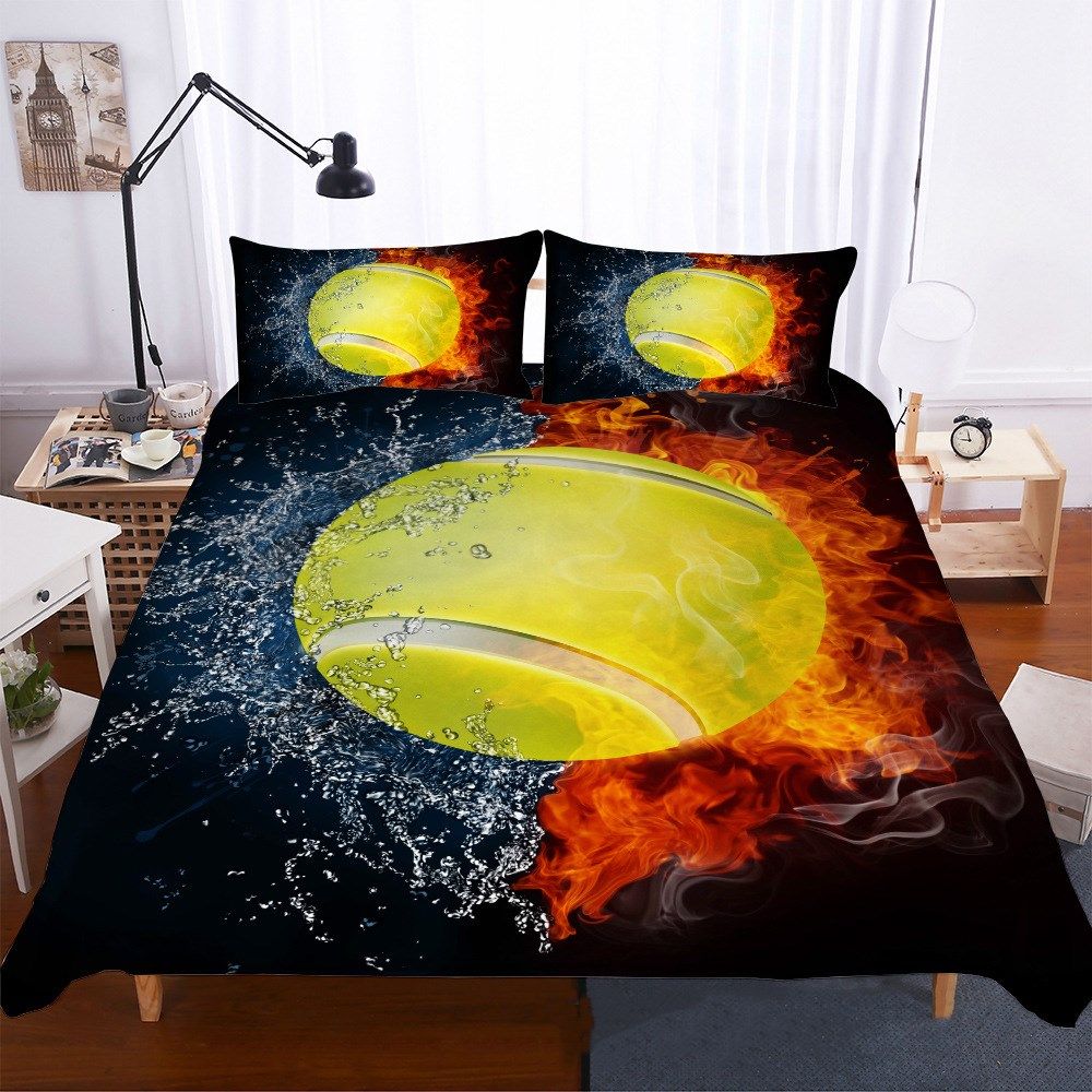 2019 3d Basketball Football Bedding Set Fashion Sports 2019 3d Basketball Football Bedding Set Fashion Sports Pillowcases Queen Fire Quilt Duvet Cover King Size Digital Printing From Huojuhua