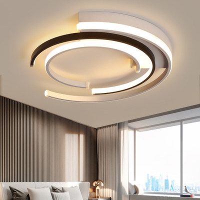 Modern Led Ceiling Lights Living Room Bedroom Lustre De Plafond Moderne Luminaire Plafonnier White Black Led Ceiling Lamp