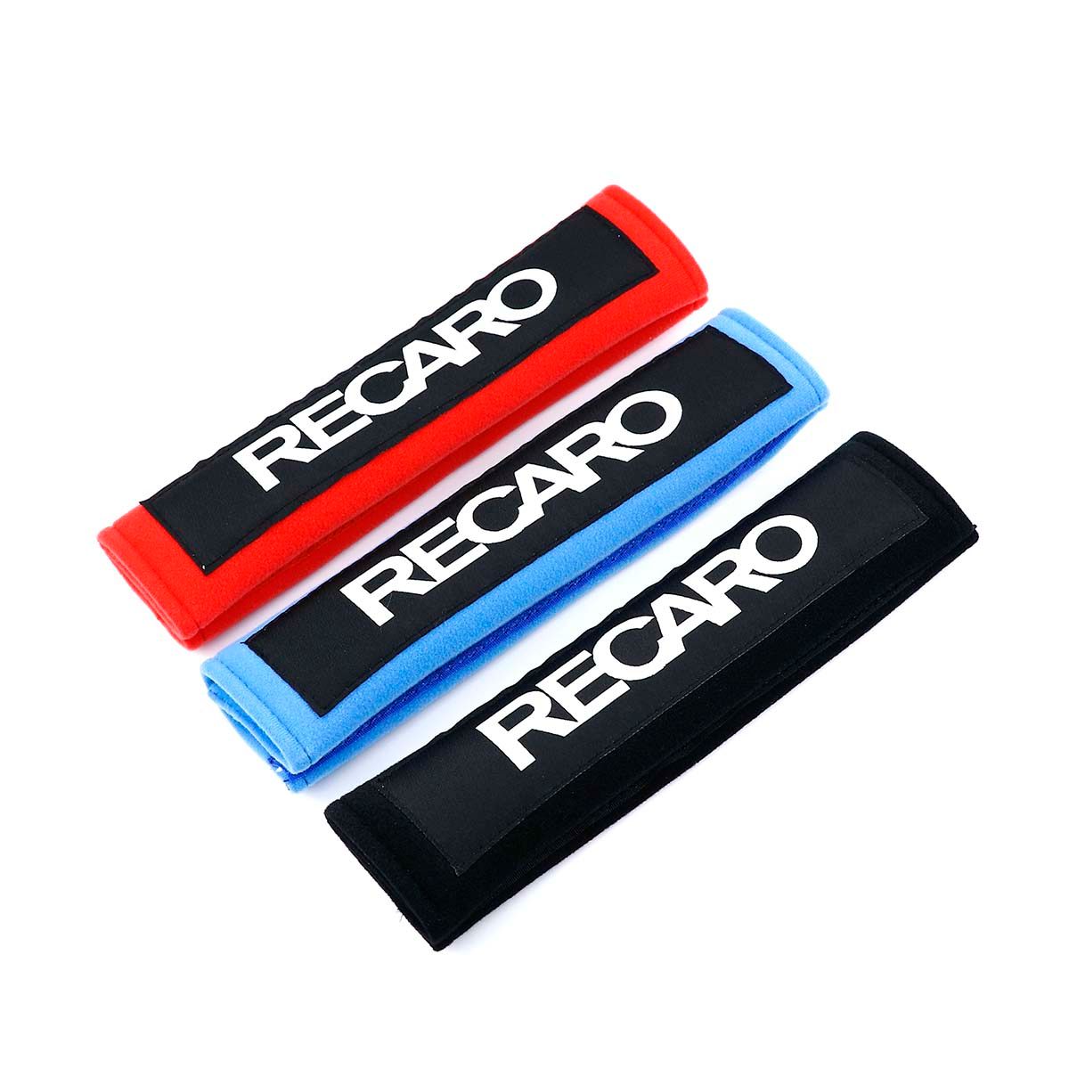 2021 JDM Recaro Red/Black Cotton Auto Seat Belt Cover Shoulder Strap