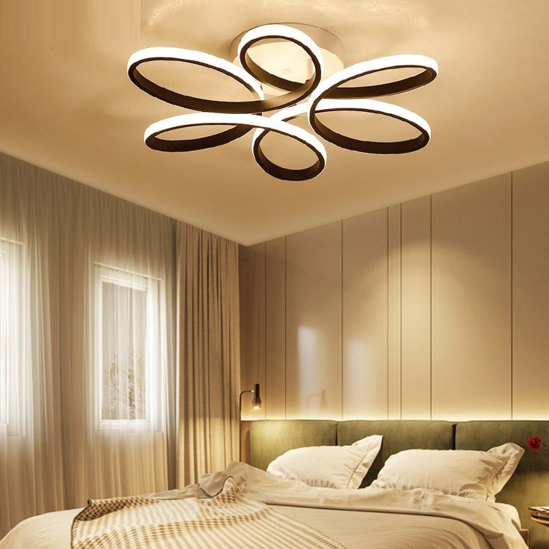 Surface Mounted Ceiling Lights Fixture For Sitting Room Living Black White With Dimmer Lamp Lighting Fixtures