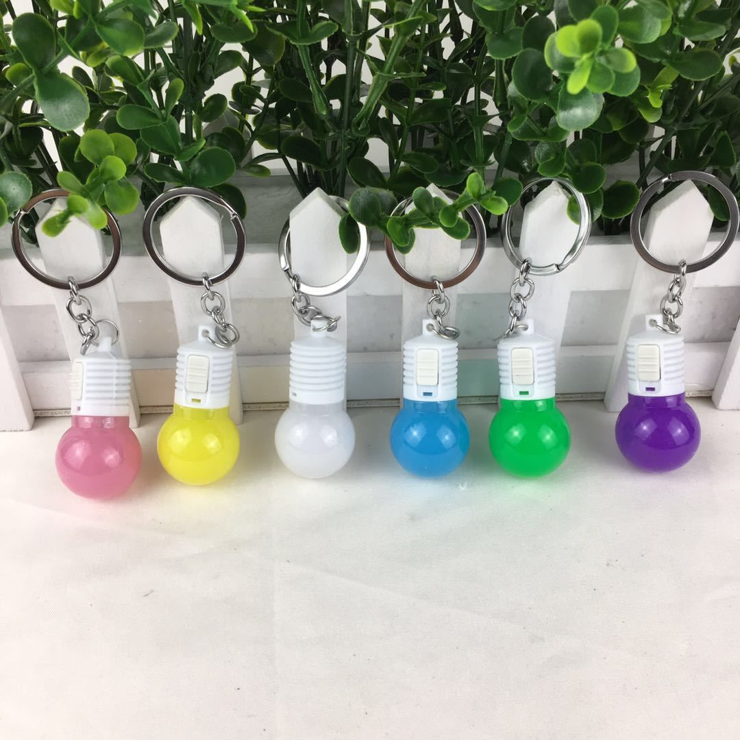 Creative Light Bulb Key Chain Light Emitting Accessories Interior