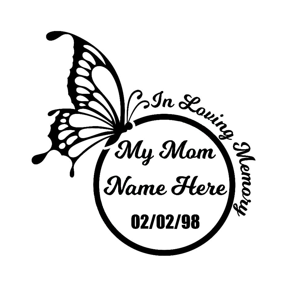 2020 In Loving Memory Of My Mom Car Vinyl Decal Window Sticker Cute