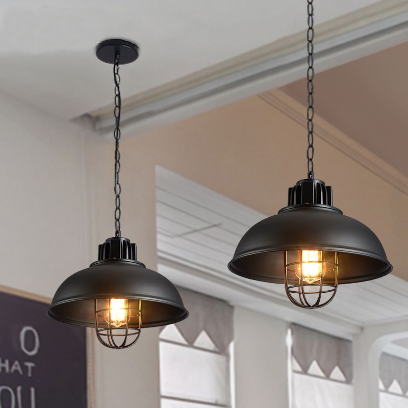 Retro Pendant Lights Cage Kerosene Lamp Hanglampen Loft Retro Pendant Lights Cage Kerosene Lamp Hanglampen Loft Light American Style Metal Lampshade Fixtures Kitchen Glass Blown