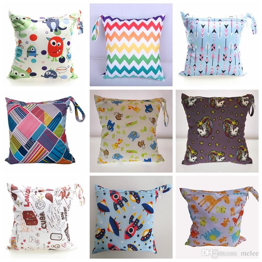 2019 Baby Splice Cloth Diaper Waterproof Bags Baby Wet/Dry Bag With