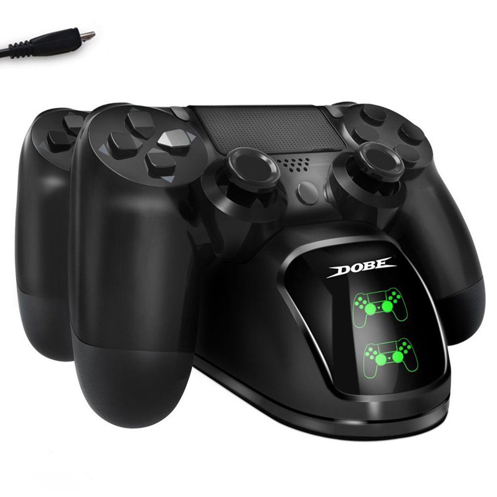 DUAL LED USB ChargeDock Docking Cradle Station Stand For Wireless Sony Playstation 4 PS4 Game