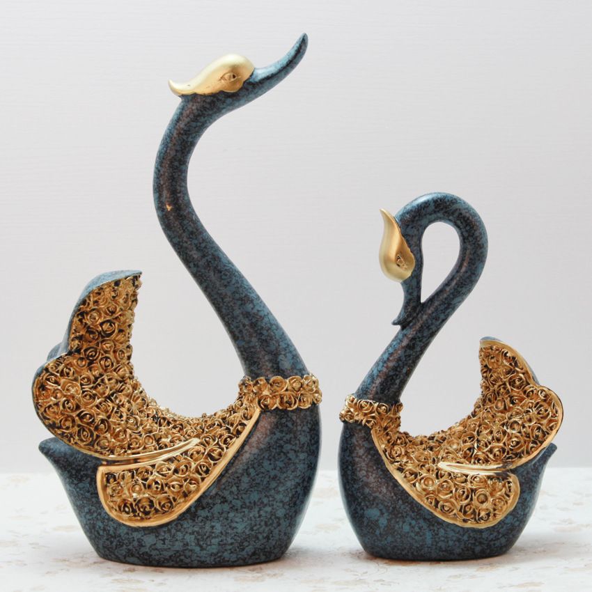 Resin Decoration Crafts European Decor Wedding Gift Wine Lovers Swan Home Furnishing Decoration Home Decoration Accessories