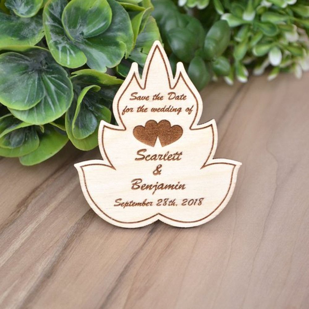 Wedding Magnet Wooden Save The Date Magnets Personalized Wedding