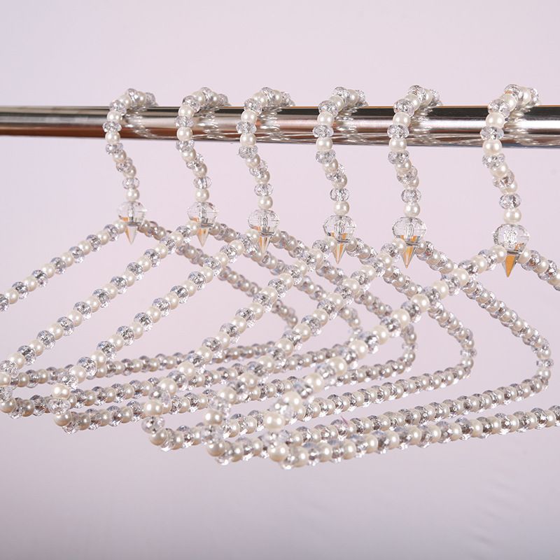 2020 Acrylic Pearl Hanger Rust Proof Crystal Beads Clothes Display Rack