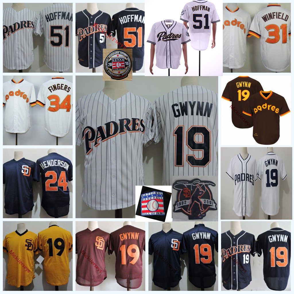 2019 MENS 19 Tony Gwynn Retirement Jerseys 51 TREVOR HOFFMAN 2018 HOF