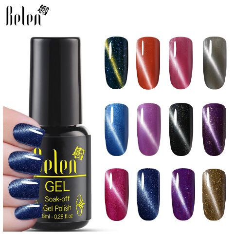 8ml 3d Cat Eye Line Gel Nail Polish Soak Off Uv Led Varnish Nail Art
