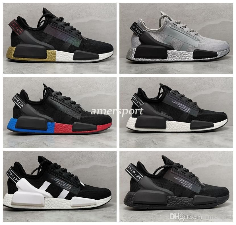Adidas NMD R1 Gray Gray Shock Red DC Hype