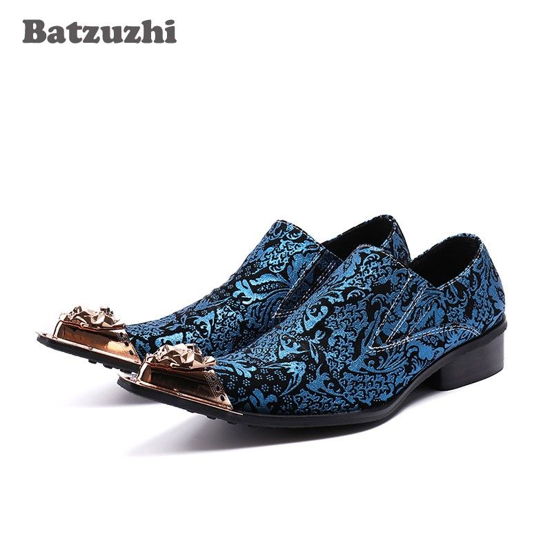 Batzuzhi Fashion Men Shoes Genuine Leather Dress Shoes Men Pointed Toe ...