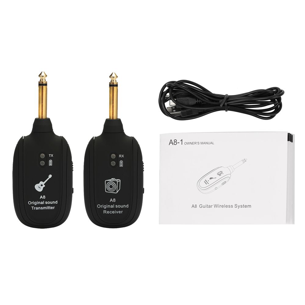 2020 A8 UHF Wireless Guitar Transmitter Receiver Set