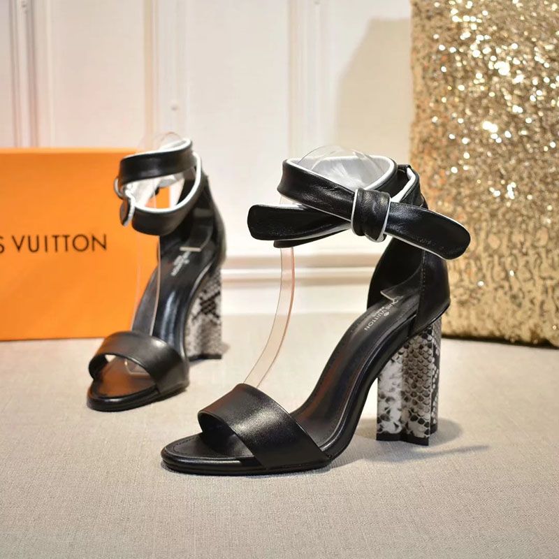 Marrón Diseñador 2019 Cuero Mujer Zapatillas Pasajero De Tacón Casual Con Alto Silueta Para Verano Negro Sandalia Lujo Moda Sandalias b6gIYfv7y
